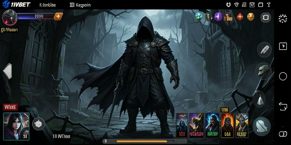 Tampilan gameplay menakutkan di dunia gelap 11WBET.
