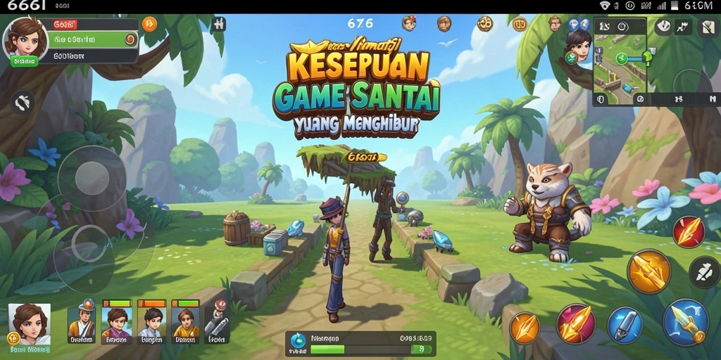 Tampilan gameplay <strong>666I</strong> yang menyenangkan dan penuh warna.