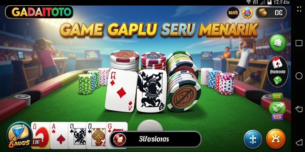 Tampilan gameplay GADAITOTO yang menarik saat bermain Gaple.
