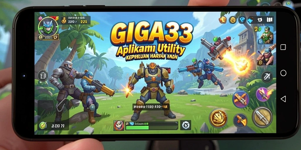 Tampilan utama GIGA33 menampilkan fitur pengingat dan manajemen tugas.