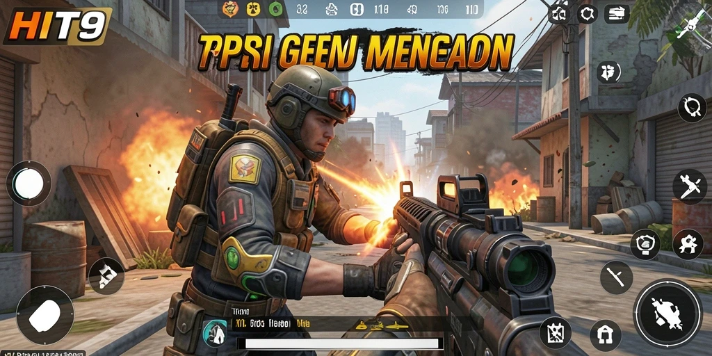 Tampilan gameplay HIT9 yang menarik dan mendebarkan di arena pertempuran.