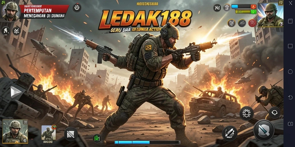 Tampilan gameplay menegangkan dari LEDAK188 dengan aksi yang seru.