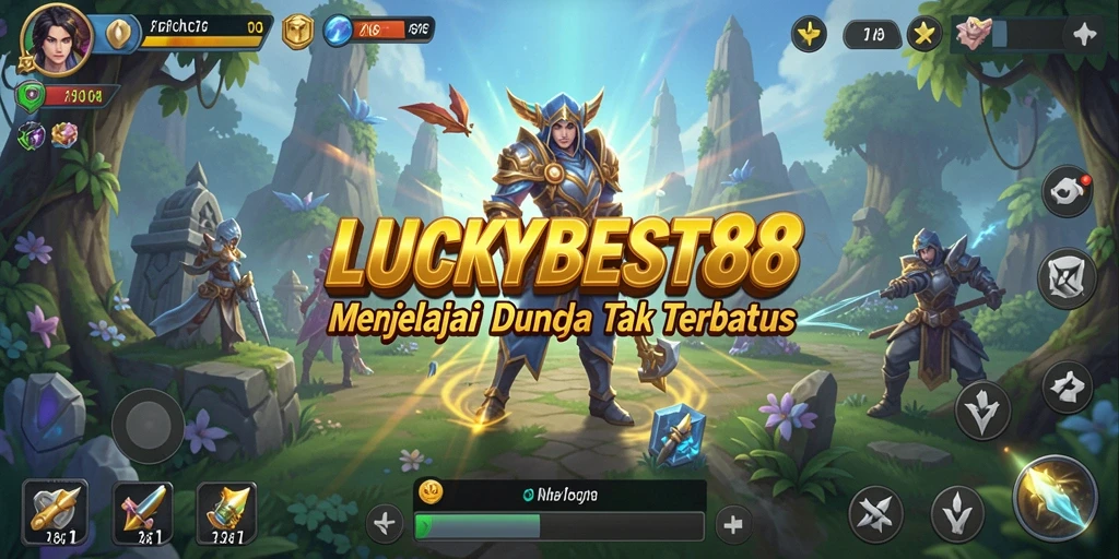 Tangkapan layar gameplay LUCKYBEST88 menampilkan karakter menjelajahi dunia terbuka.