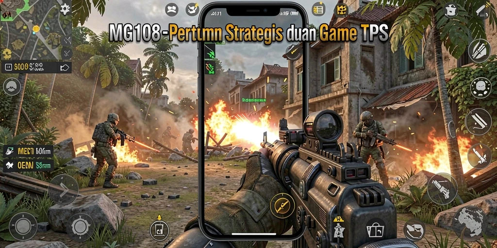 Tampilan gameplay MG108 dengan aksi pertempuran yang intens.