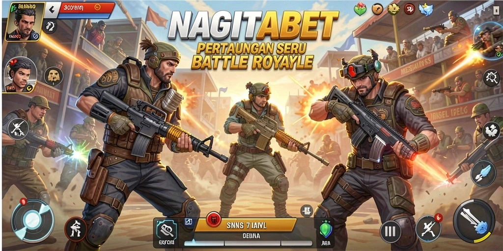 Tampilan seru saat beraksi dalam NAGITABET di arena Battle Royale.