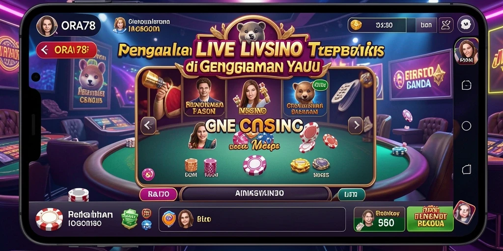 Tampilan menarik dari gameplay Live Casino di ORA78.