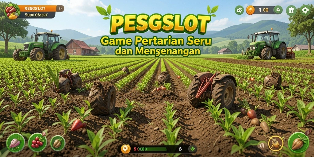 Screenshot gameplay PESGSLOT menampilkan keseruan bertani yang nyata.