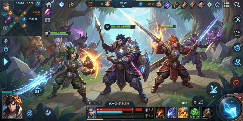 Gameplay seru POHONEMAS33 dengan pertarungan tim yang dinamis.