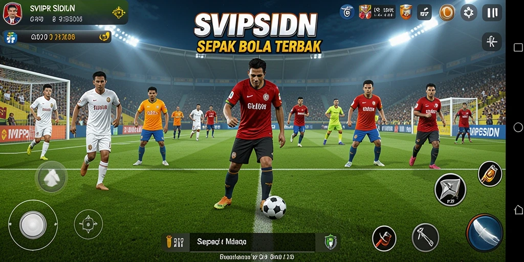 Tampilan gameplay SVIPSIDN yang menarik dan seru dalam sepak bola.