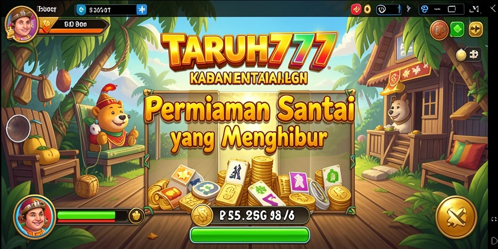Tampilan gameplay TARUH777 yang ceria dan menarik.