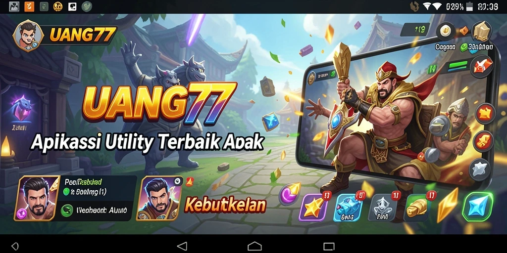 Tampilan screenshot UANG77 yang menampilkan fitur pengelolaan keuangan.