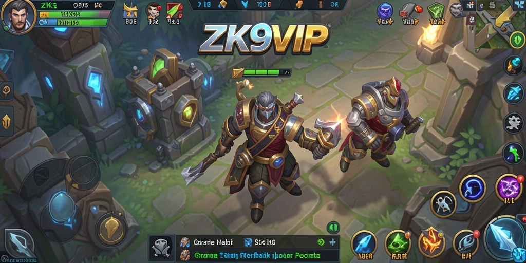 Tampilan gameplay ZK9VIP dengan strategi SLG yang intens dan mendalam.